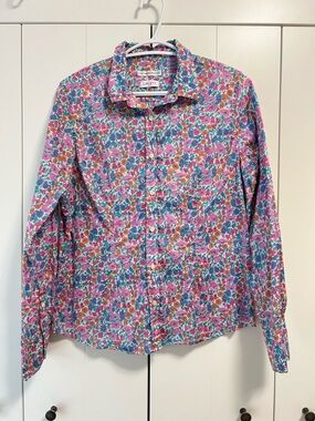 Oxford Shirt company Liberty cotton Fabrics  Floral Shirt M